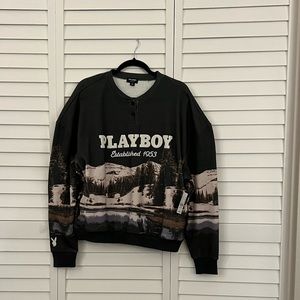 NWT play boy Henley long sleeve sweatshirt